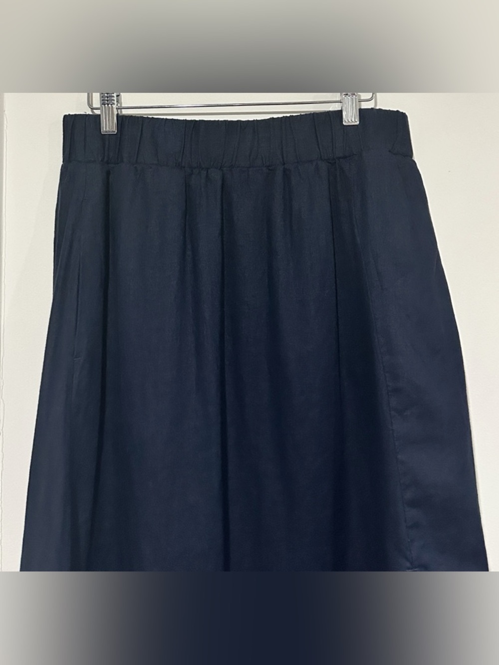 Quince 100% European Linen Maxi Skirt Deep Navy - Picture 4 of 9